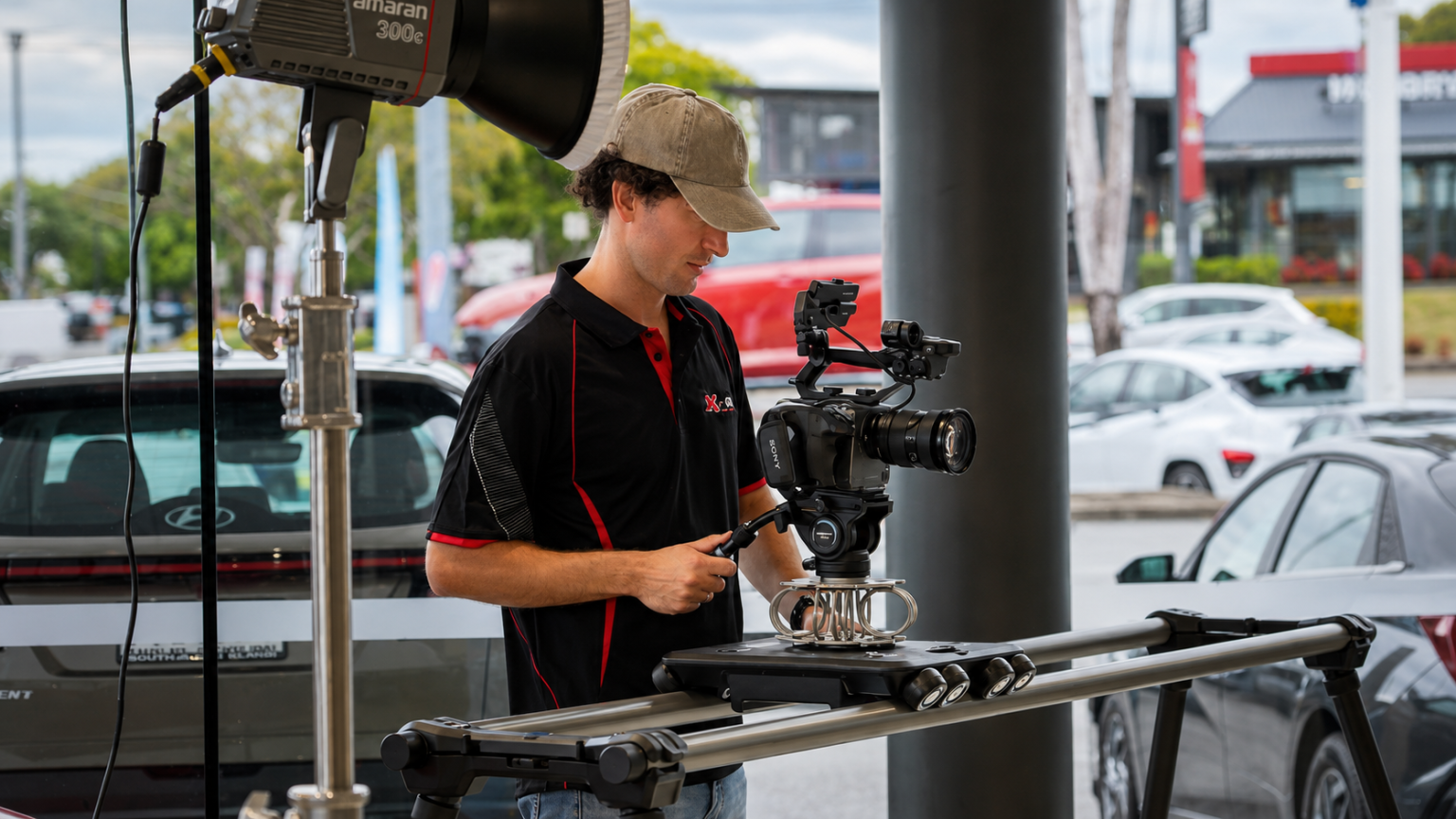 Xcite cinematographer recording a commercial production